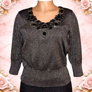 ️NWOT ⚫️Charcoal Metallic Top⚫️